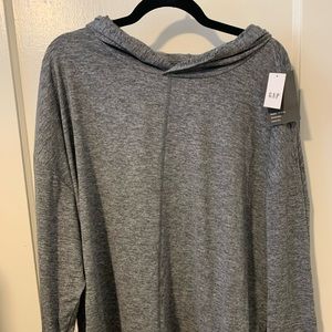 Gap Cropped Gray Athletic Hoodie